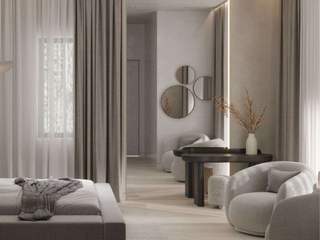 Modern Minimalist Bedroom Interior Design and Fit-Out , Luxury Antonovich Design Luxury Antonovich Design Master bedroom