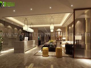 Interior Design of lounge & Waiting area by 3d architectural visualisation studio in Baghdad, Iraq, Yantram Animation Studio Corporation Yantram Animation Studio Corporation Powierzchnie handlowe