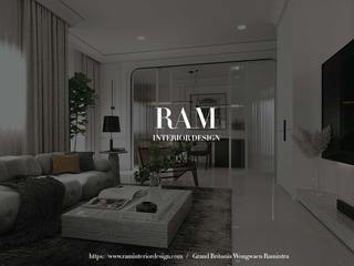 Grand Britania Wongwaen Ramintra By Ram Interior design, ramรับออกแบบตกแต่งภายใน ramรับออกแบบตกแต่งภายใน Casas unifamiliares