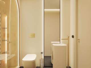 A elegância ByOriginal Modern Bathroom Fixação, Encanamento, Banheiro, Chão, Pavimento, Banheiro, Linha, Prédio, Casa, Encanamento