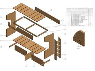 Furniture Millwork Shop Drawings and Detailing, Hitech CADD Services Hitech CADD Services Bungalows