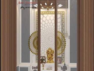 Temple Design by Asri Interiors for a client in Sec-37, Faridabad , Asri Interiors Asri Interiors Flat