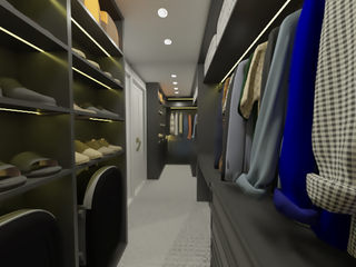 Closet Masculino, RC INTERIORES RC INTERIORES Phòng thay đồ phong cách hiện đại