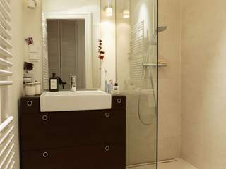 Rustico Ulrich Weinkath Living room Bathroom, Interior design, Flooring, Plumbing fixture, Floor, Wall, Bathroom Sink, Sink, Mirror, Bathroom cabinet