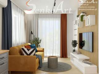 Aranżacja salonu z jadalnią, Senkoart Design Senkoart Design Living room