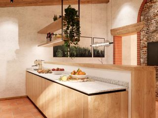 Casa del Cacciatore, Idea Design Factory Idea Design Factory Встроенные кухни Дерево Эффект древесины