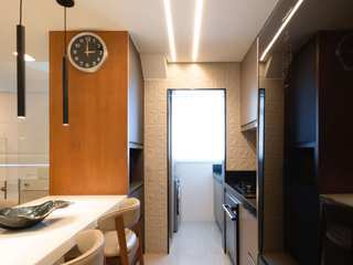 Sala e cozinha integrados , Thanize.Dcor Thanize.Dcor 现代客厅設計點子、靈感 & 圖片