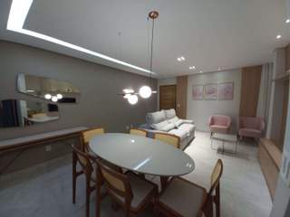 Sala de estar e jantar, Flavia Peixoto Interiores Flavia Peixoto Interiores Moderne woonkamers