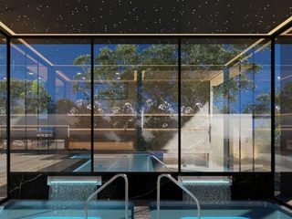 Modern Swimming Pool and Landscape Design Execution at Jumeirah Golf Villa , Luxury Antonovich Design Luxury Antonovich Design Lebih banyak kamar
