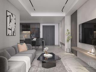 Thiết kế căn hộ Midtown M7 Phú Mỹ Hưng 90 m2 tông xám đen, phong cách hiện đại, cá tính, Lio Decor Lio Decor Phòng ngủ chính