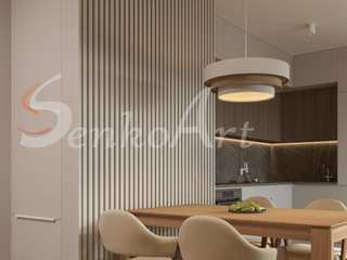Aranżacja salonu z aneksem kuchennym, Senkoart Design Senkoart Design Modern living room