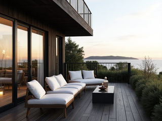 Scandinavian deck with black wood, Desirée Vaquier_homify Desirée Vaquier_homify Modern Terrace