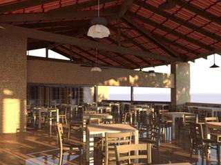 Proyecto Restaurante Campestre, Loft Arquitectura Loft Arquitectura Balcon, Veranda & Terrasse rustiques