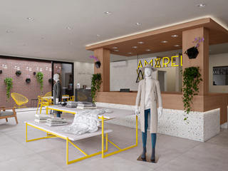 AM_Loja de Roupa | Identidade Visual da marca, Algodoal Arquitetura Algodoal Arquitetura Commercial spaces