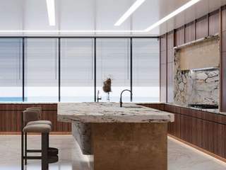 Maximizing Efficiency: Antonovich Group's Space Planning Expertise for Modern Kitchen Interior Desig, Luxury Antonovich Design Luxury Antonovich Design Armários e bancadas de cozinha