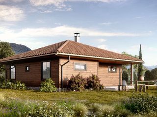 Das neue Thule Blockhaus Riga - ein wunderschöner Bungalow aus Holz, THULE Blockhaus GmbH - Ihr Fertigbausatz für ein Holzhaus THULE Blockhaus GmbH - Ihr Fertigbausatz für ein Holzhaus Bungalows