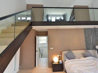 Finchley Road Camden NW6 | Residential house extension and refurbishment GOAStudio London residential architecture limited Terrace house Property, Building, Wood, Comfort, Interior design, Architecture, Flooring, Floor, Window, Bed frame