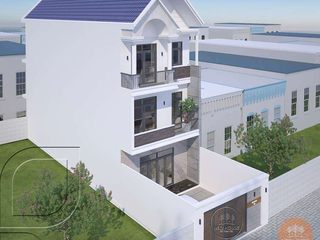 Thiết kế thi công nhà phố 6m có gara 3 tầng tại Long An, NEOHouse NEOHouse Casas unifamiliares