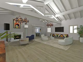 LA CASA DI CORTE CON TETTO A VISTA, Angela Archinà Progettazione & Interior Design Angela Archinà Progettazione & Interior Design Eklektyczny salon