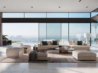 Interior Visualization: Penthouse in Los Angeles, Render Vision Render Vision Living room