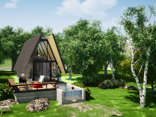 A-Frame Cabin, Roland Joseph Rosell, Architect Roland Joseph Rosell, Architect Casas pequeñas