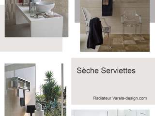 Sèche serviette tube carrée by Varela Design, Varela Design Varela Design Banheiros modernos