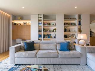 Sala | Parque das Nações, Traço Magenta - Design de Interiores Traço Magenta - Design de Interiores Modern living room