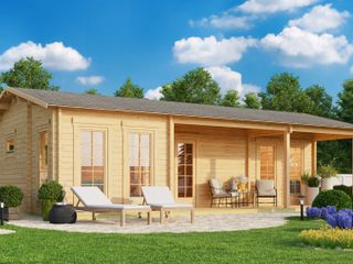 Log cabin with two bedrooms Holiday K 40 m2 / 6 x 10 m / 70mm, Summerhouse24 Summerhouse24 Chalets