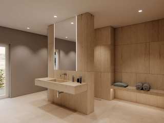 Badplanung Darmstadt, SW retail + interior Design SW retail + interior Design Phòng tắm phong cách Địa Trung Hải