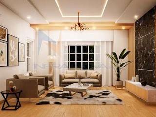 Lounge Room Design Concept, Infra I Nova Pvt.Ltd Infra I Nova Pvt.Ltd Soggiorno in stile asiatico