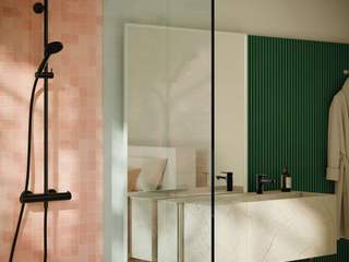 Product visualizations of designer fittings for stylish bathrooms, Render Vision Render Vision Modern bathroom