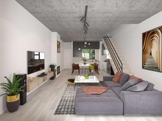 Stunning 3D Floor Plan Rendering of a 3BHK Apartment, blueribbon 3d animation studio blueribbon 3d animation studio أرضيات