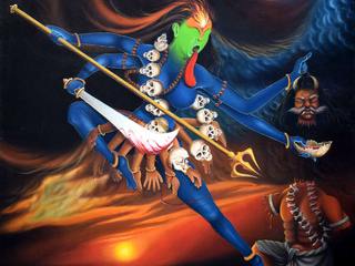 Buy this awesome Maa Kali painting "Black Goddess" Artist Girraj Gupta, Indian Art Ideas Indian Art Ideas Інші кімнати