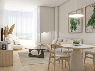 Apartamento Harmonia (Design e Remodelação de Interiores), NURE Interiores NURE Interiores Modern Living Room