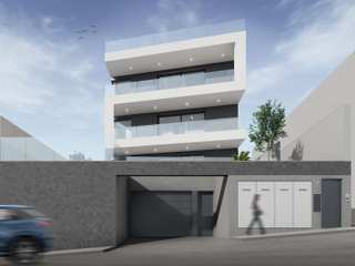Tiana Project - 08023 Architects, 08023 Architects 08023 Architects Pintu garasi Grey