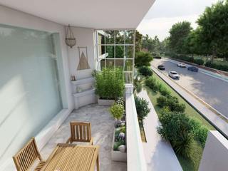 Balkon Tasarımı, AYTÜL TEMİZ LANDSCAPE DESIGN AYTÜL TEMİZ LANDSCAPE DESIGN شرفة