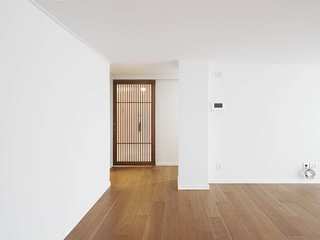 도곡 삼익 49평 아파트인테리어 - 화이트 & 우드 컬러매치, 디자인토모 디자인토모 Flat