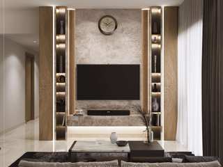 Cozy Sophistication With Modern Luxury @ Paradise Palms, Singapore Carpentry Interior Design Pte Ltd Singapore Carpentry Interior Design Pte Ltd غرفة المعيشة