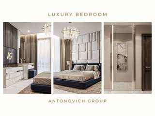 Luxury Master Bedroom Interior Design and Fit-out Solution , Luxury Antonovich Design Luxury Antonovich Design Master bedroom
