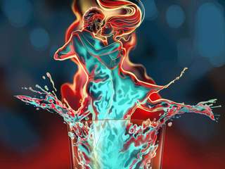 Purchase the Digital Artwork "Fireball" by Artist NitinLoveleen Chawla, Indian Art Ideas Indian Art Ideas 작은 침실