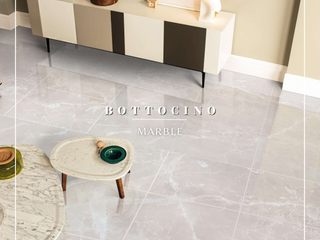 Bottocino Marble, Fade Marble & Travertine Fade Marble & Travertine Ruang Keluarga Modern