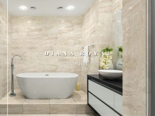 Diana Royal Marble, Fade Marble & Travertine Fade Marble & Travertine Baños de estilo moderno
