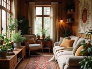 Boho tiny home with plants, Desirée Vaquier_homify Desirée Vaquier_homify Living room