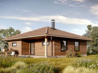 Das neue Thule Blockhaus Riga - ein wunderschöner Bungalow aus Holz, THULE Blockhaus GmbH - Ihr Fertigbausatz für ein Holzhaus THULE Blockhaus GmbH - Ihr Fertigbausatz für ein Holzhaus Bungalows