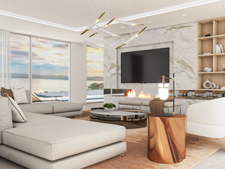 Moradia Beira-Mar (Design de Interiores), NURE Interiores NURE Interiores Modern living room