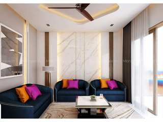 living room interiors, Monnaie Architects & Interiors Monnaie Architects & Interiors モダンデザインの リビング