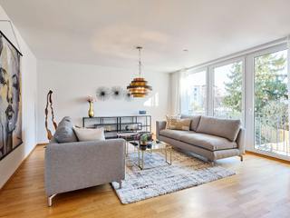 HomeStaging einer Wohnung in Leverkusen, HOMESTAGING Sandra Fischer HOMESTAGING Sandra Fischer Modern Living Room