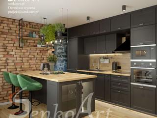 Black wood kitchen, Senkoart Design Senkoart Design Küchenzeile Schwarz