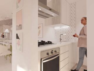 DISEÑO INTERIOR / APTO 604A, DIKTURE Arquitectura + Diseño Interior DIKTURE Arquitectura + Diseño Interior Small kitchens