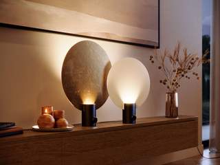 Stilvoll. Zeitlos. Atmosphärisch. skapetze® - Wo Licht auf Design trifft Modern Living Room Metal Interior Design, Tischleuchte, s.luce, Cloud, Stimmungslicht, ElegantesLicht